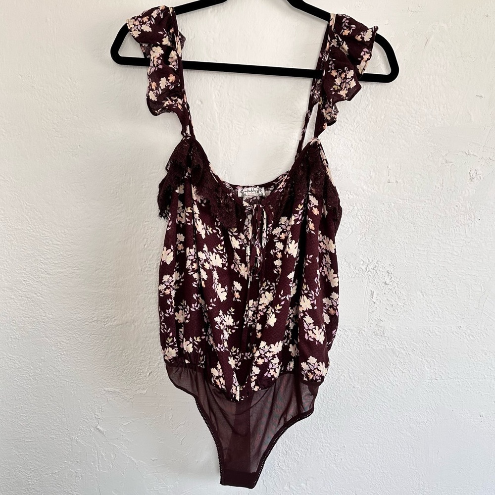Free People Floral Ruffle Bodysuit - Picture 4 of 9